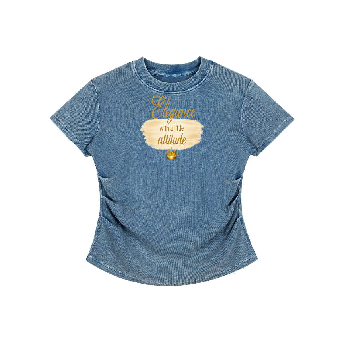Vintage Washed Bodycon Cotton T-Shirt