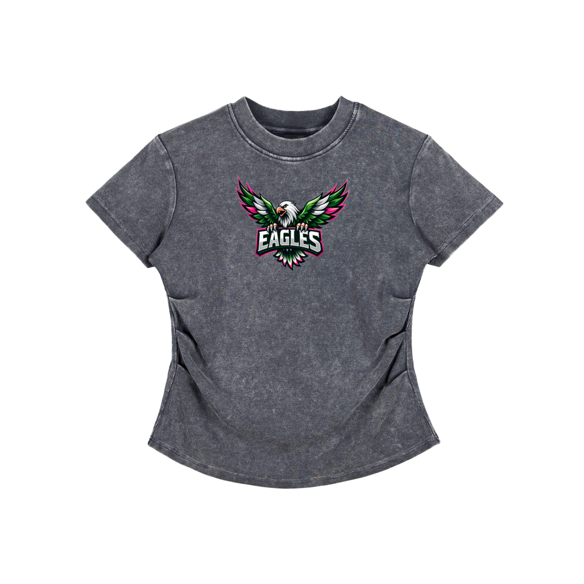 Vintage Washed Bodycon Cotton T-Shirt