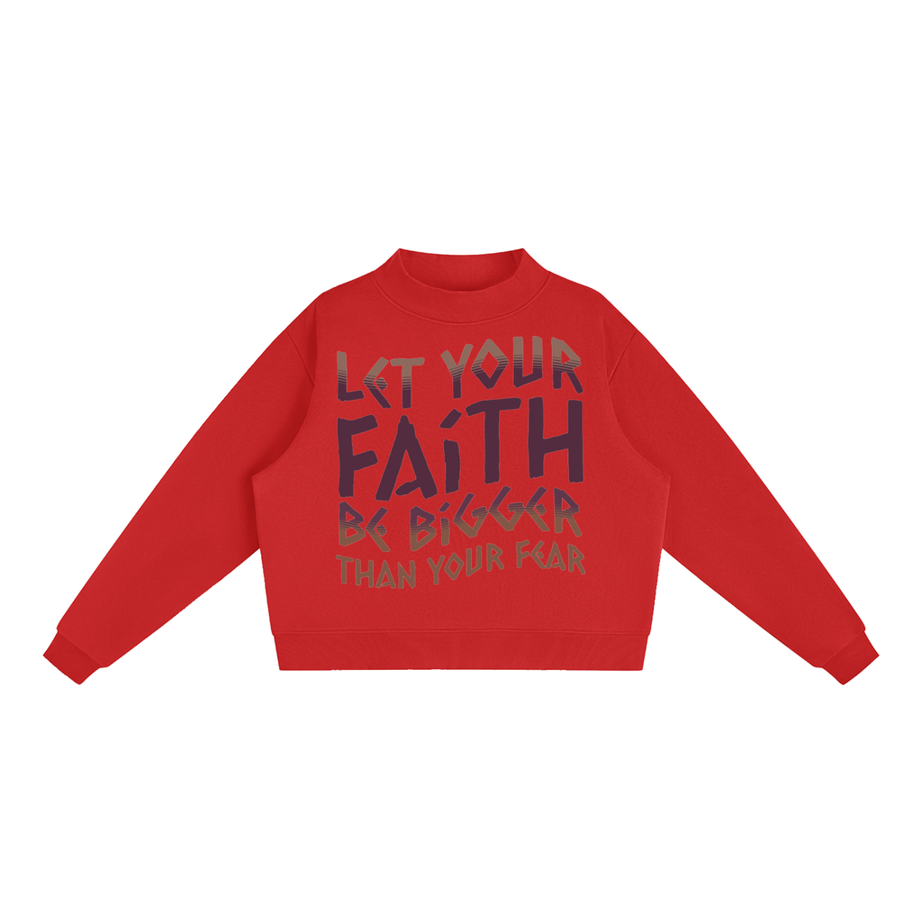 Essential Fleece Mock-Neck Crew Sweatshirt