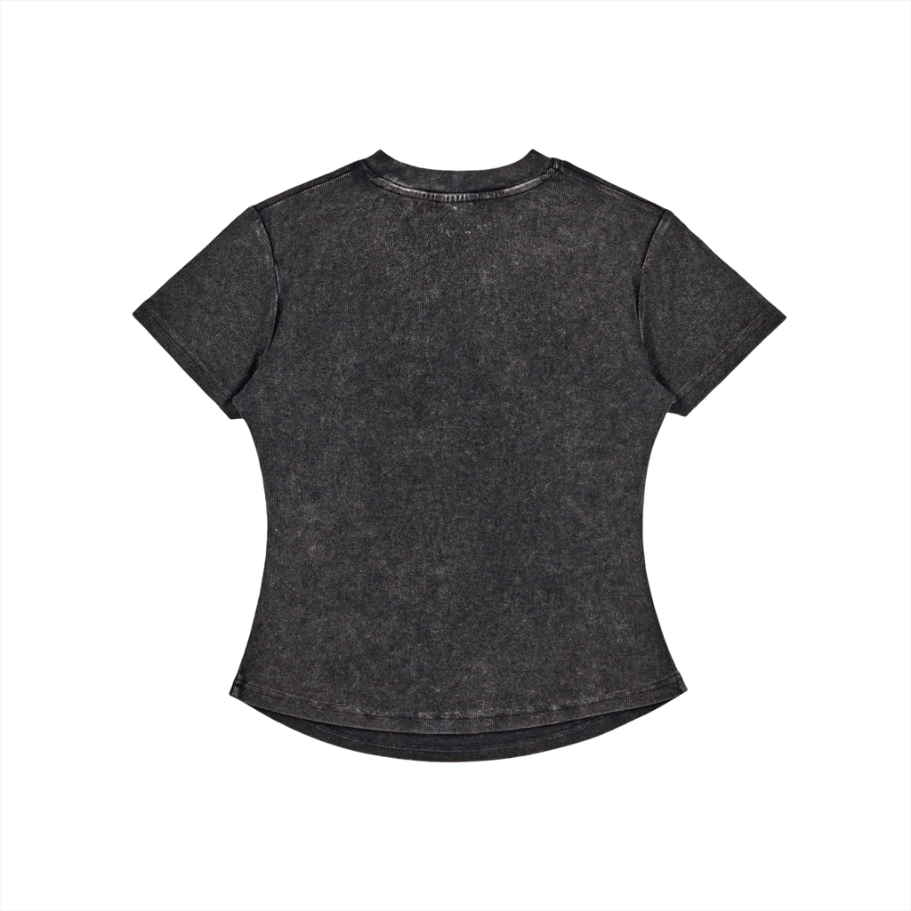 Vintage Washed Bodycon Cotton T-Shirt
