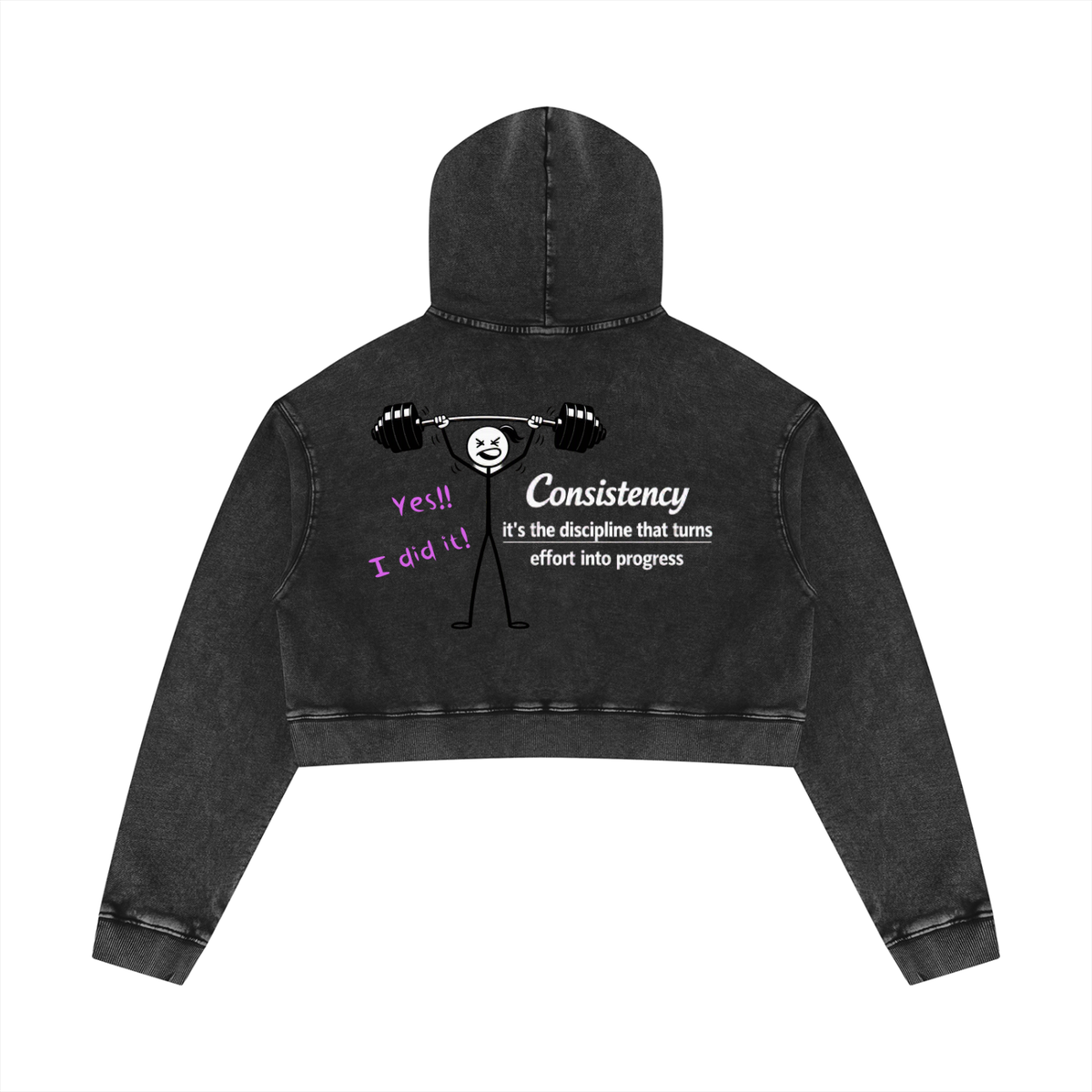 Women’s Mineral Washed Crop Hoodie