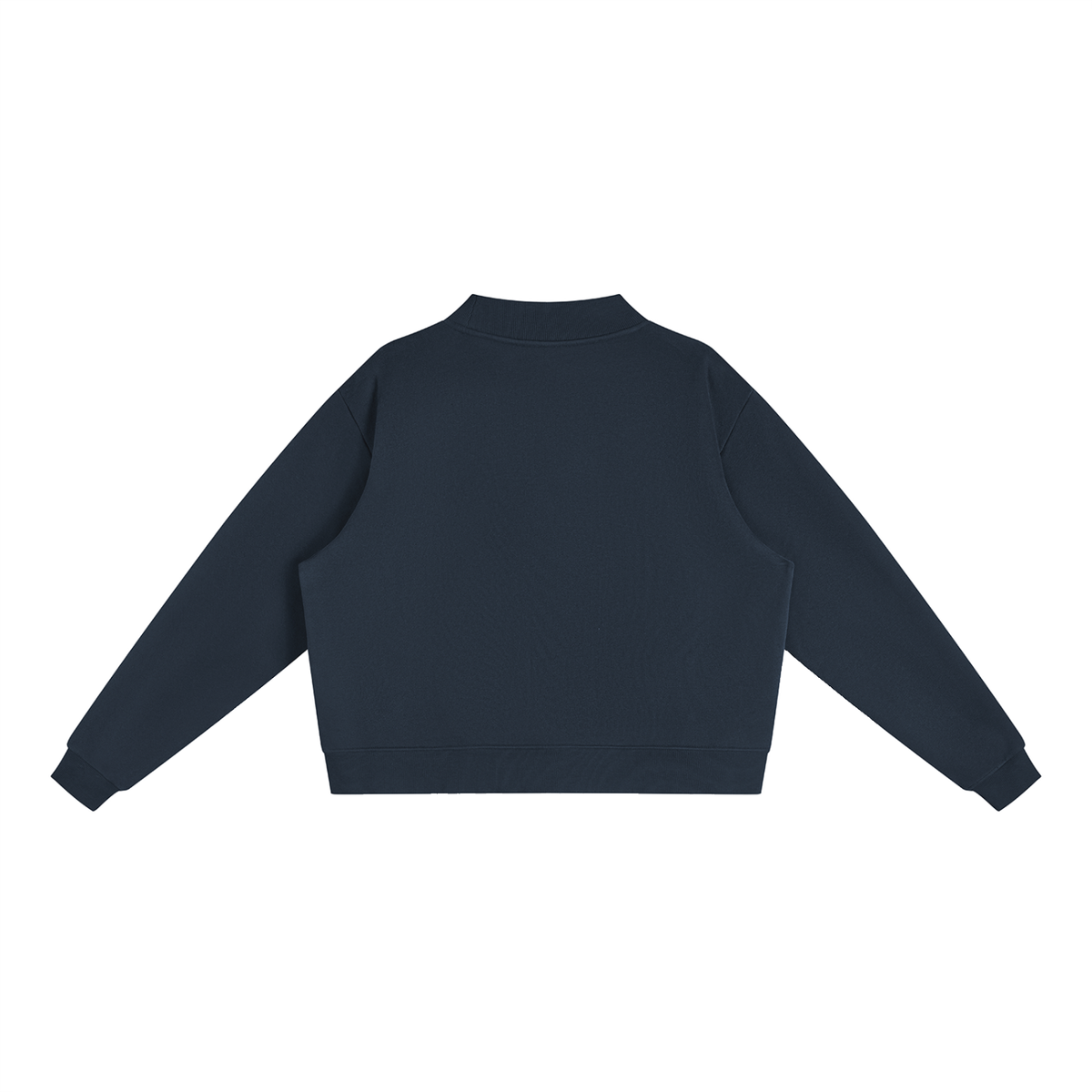 Essential Fleece Mock-Neck Crew Sweatshirt