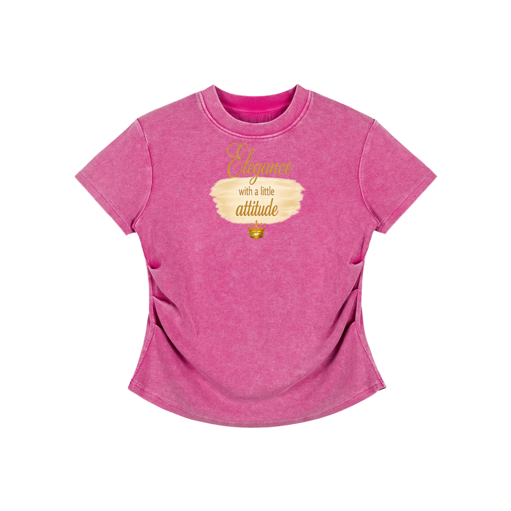 Vintage Washed Bodycon Cotton T-Shirt
