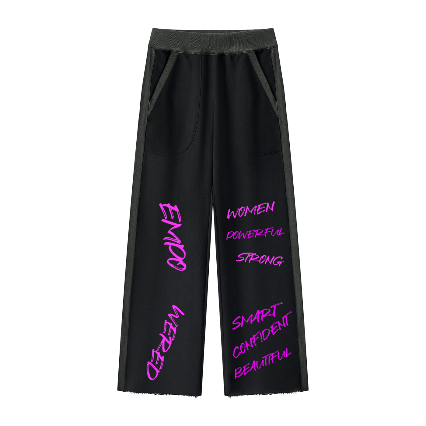 Empowered women's Color Block Raw Hem Sweatpants