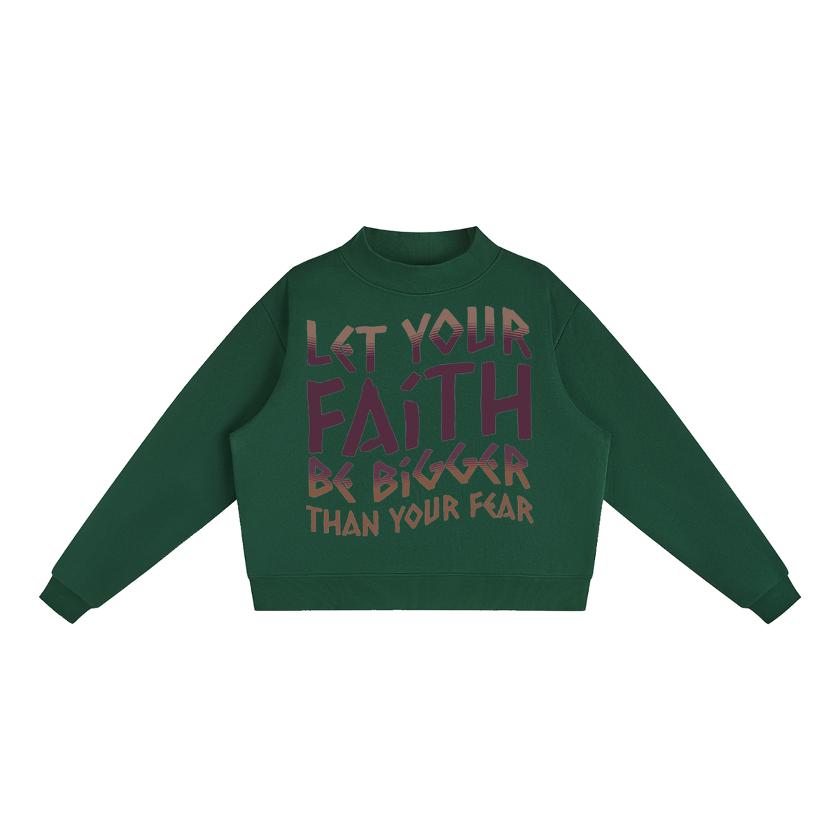 Essential Fleece Mock-Neck Crew Sweatshirt