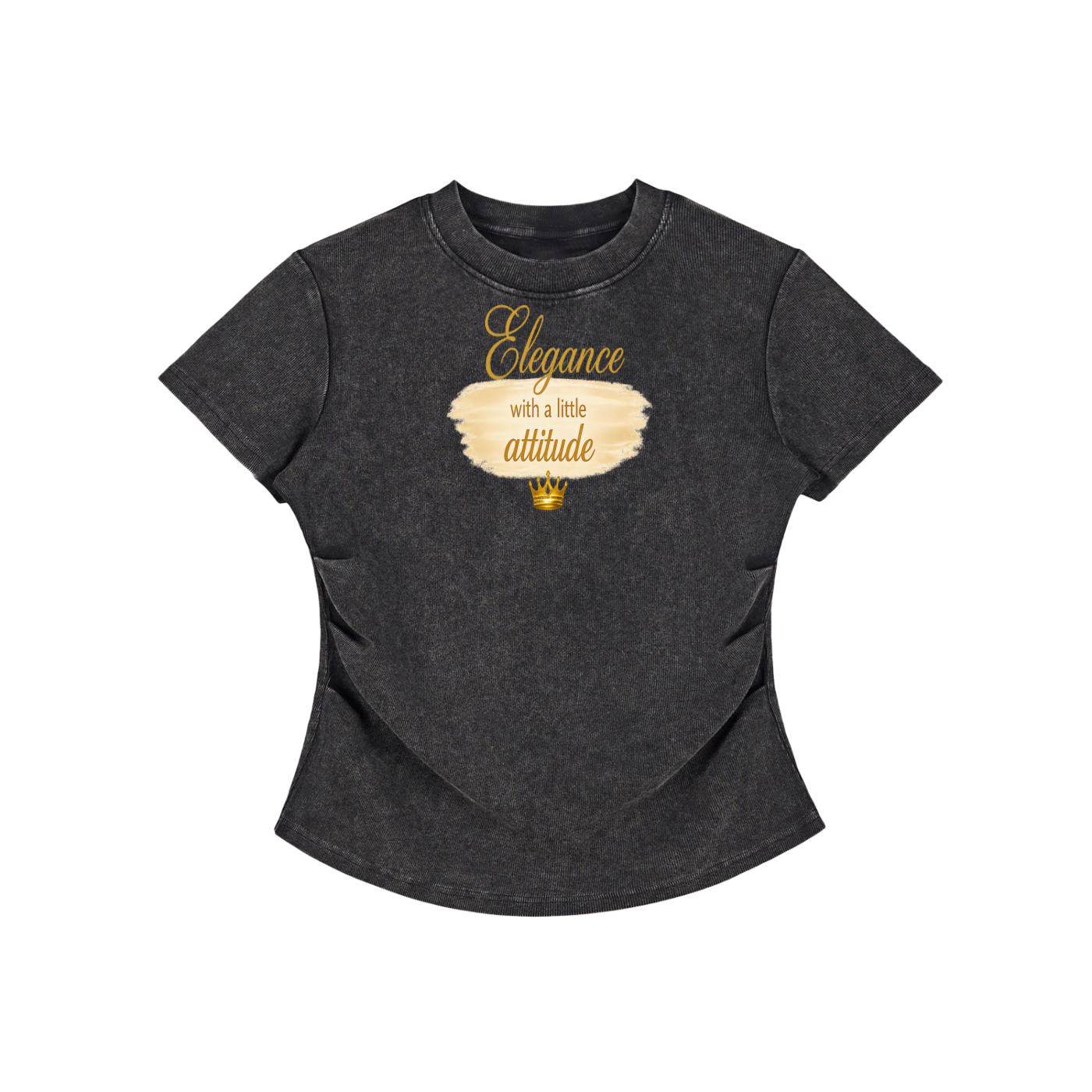 Vintage Washed Bodycon Cotton T-Shirt