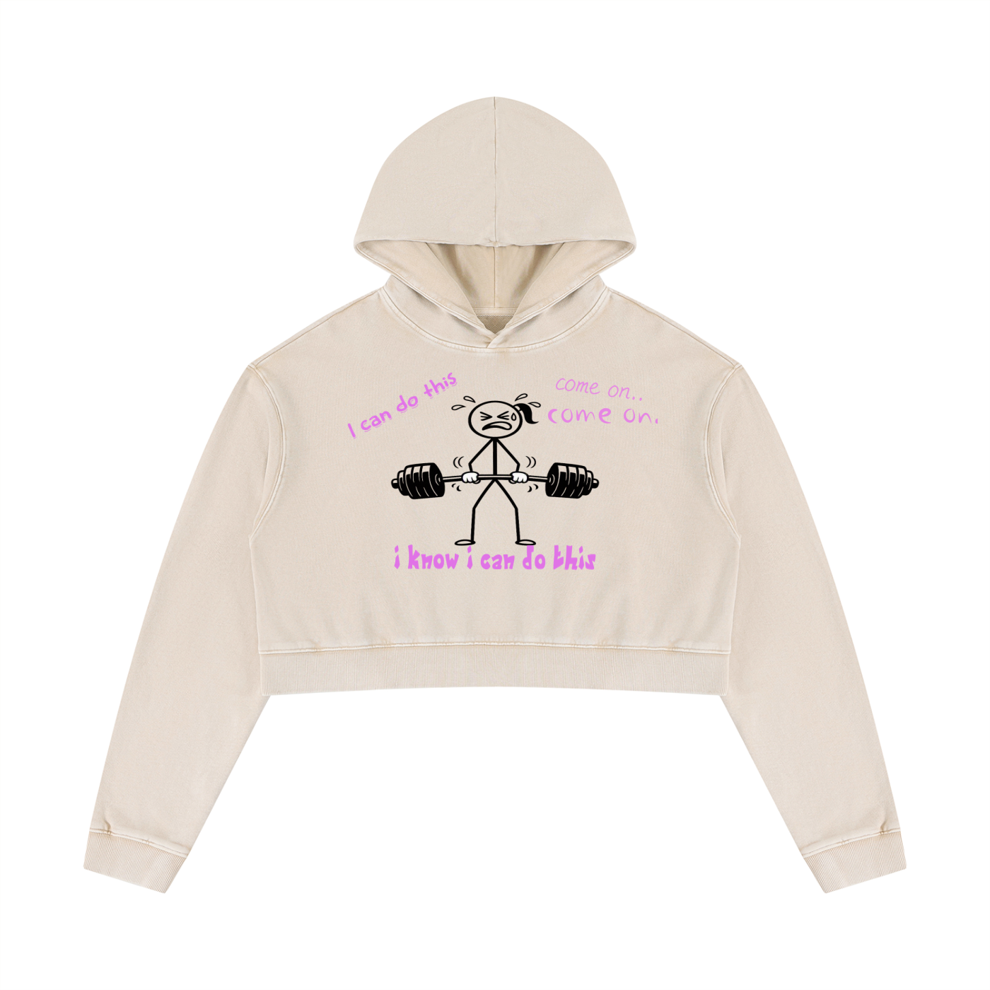 Women’s Mineral Washed Crop Hoodie