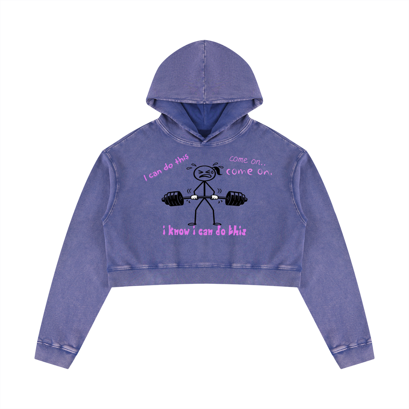 Women’s Mineral Washed Crop Hoodie