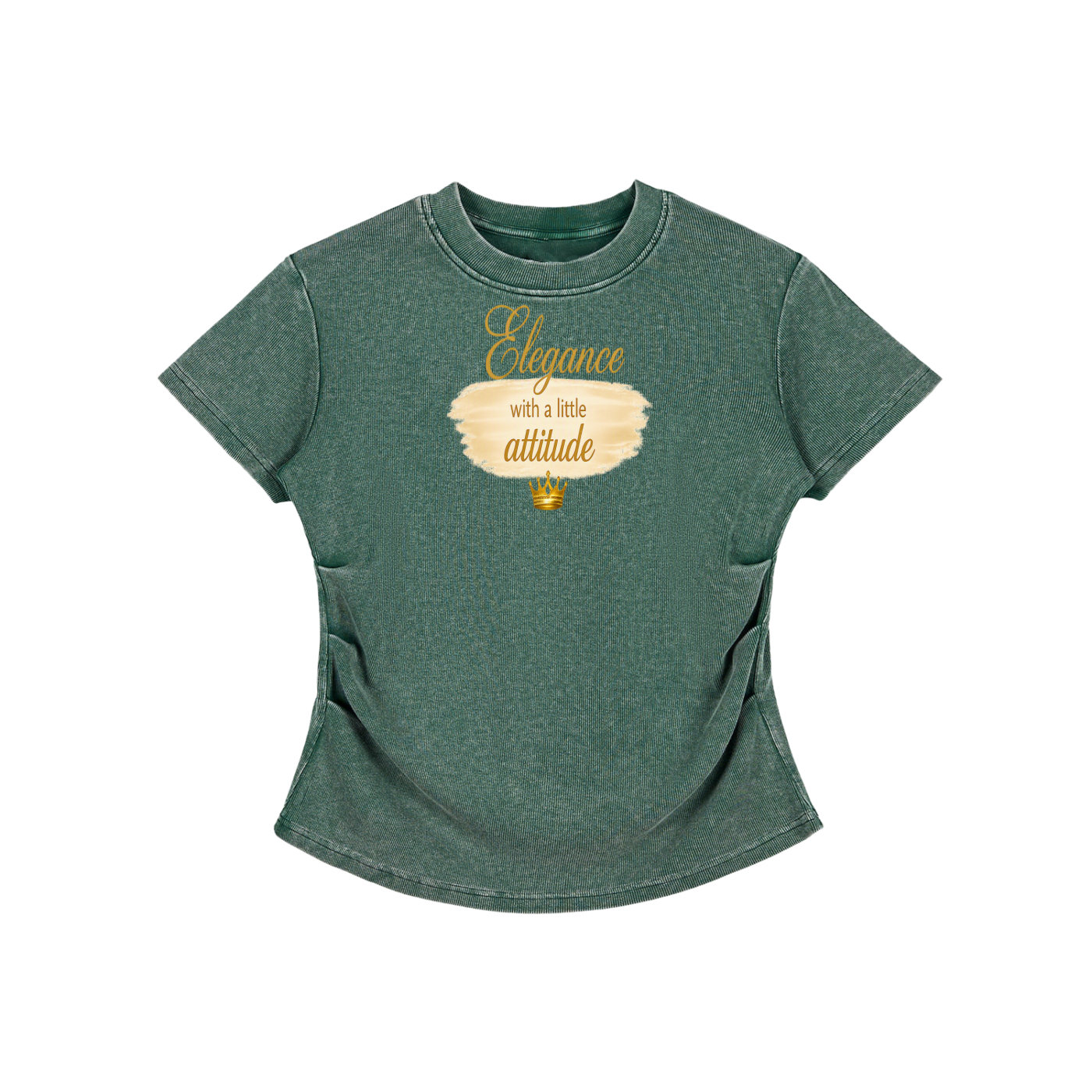 Vintage Washed Bodycon Cotton T-Shirt