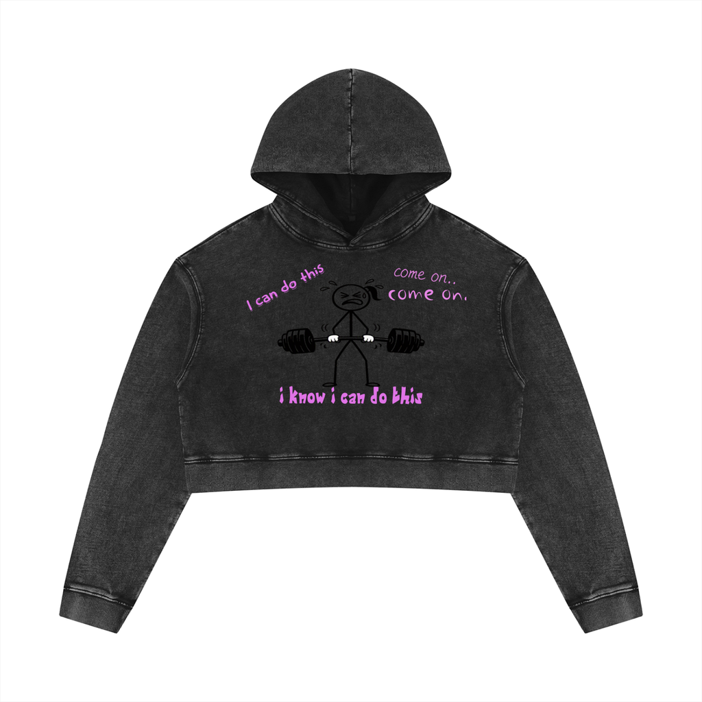 Women’s Mineral Washed Crop Hoodie