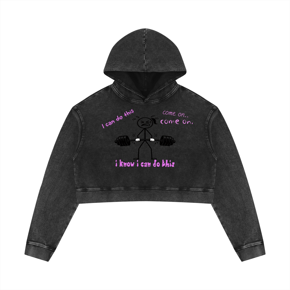 Women’s Mineral Washed Crop Hoodie