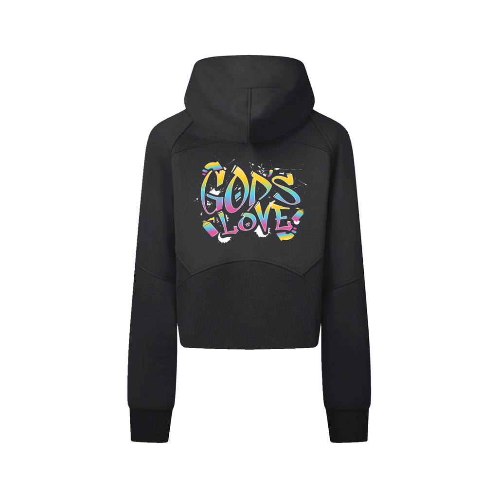 Cropped Zip-Through Hoodie