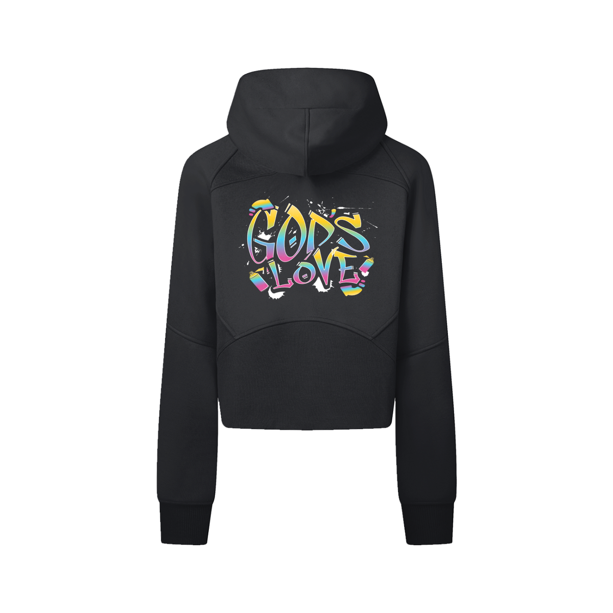 Cropped Zip-Through Hoodie